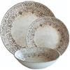 CER-POR Set piatti LUSSO | 18 pezzi eleganti porcellana moderna per cene raffinate. 18 pezzi per 6 persone