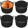 BRITECO Set di 4 coppette in silicone per uova in camicia perfette, friggitrice ad aria, forno a microonde e lavastoviglie, tazze da cucina per colazioni sane