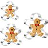 DIPZO Set DIPZO Tagliabiscotti Omino Pan di Zenzero, 3 Pezzi in Acciaio Inox per Biscotti di Natale e Feste