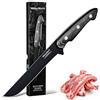 Dream Reach Coltello da Disosso Affilato per disossare Carne, Pesce e Ossa, Lama in Acciaio ad Alto Carbonio, Manico Ergonomico in Legno Nero