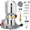 Niktulo Macinagrano portatile 220 V, macinazione a scosse, macina ad alta velocità per polvere, rilevamento apertura coperchio, per erbe/spezie/noci/cereali, protezione da sovraccarico (500g)