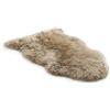 Infinity Leather Tappeto di Vera Pelle di Pecora - 100% Lana Naturale, Morbido, Soffice e Setoso, Plaid di Lusso per Camera da Letto, Divano o Pavimento, Caldo e Traspirante (90 x 60 cm) (Taupe)