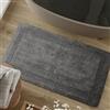 Wecon Home Basics Knut - Tappeto da bagno morbido, in cotone goffrato con bordatura - Antiscivolo e lavabile (60 x 100 cm, grigio granito)