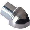 Dalsys Profilo terminale quarto di tondo angolo esterno, profili acciaio inox brunito 8mm, paraspigoli muro, profili acciaio inox, profilo