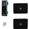 VVHOOY Staffa di montaggio senza trapano compatibile con eufy Security Video Doorbell E340 Supporto magnetico per fotocamera, montaggio a parete per campanello con filettatura da 1/4 per superfici