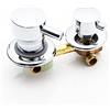 NFLOBD Miscelatore Doccia, Valvola deviatrice Bagno 2/3/4/5 Vie, Miscelatore Doccia Doppio Comando in Ottone, Rubinetto Caldo e Freddo (12.5CM, Spirale5)
