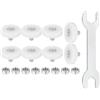 QUARKZMAN 29 mm Rotelle Box Doccia Cuscinetti Ruote Scorrevole Porta Universali con Vite e Chiave per Cassetti Portadocumenti Ricambi Fai Da Te Bianco, 8Pz