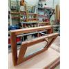 Generico Finestra Legno cm L 70x50 H Vasistas Legno Lamellare Colore Noce Doppio Vetro guarnizione in pvc