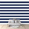 Generico Carta Da Parati Fotografica 3d Effetto Righe Geometriche Blu Navy 200x140 cm Moderna Design Carta per Pareti Soggiorno Camera Da Letto Sala Fotomurali Non Tessuto