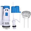 IGTOPS Parti di riempimento per WC, serbatoio dell'acqua kit di riparazione per cassetta di scarico del WC, valvola di scarico dello sciacquone, set di pulsanti valvola sciacquone kit di ristrutturazione
