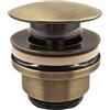 TECOM - Piletta di Scarico Standard Tonda clic-clac Bronzo Spazzolato Damast 18216 - RUB7533 - Bronzo