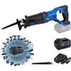 ENG PRO Sega A Gattuccio - Linea Professionale Monobatteria ONE4ALL 20V - Velocità 3000 rpm Capacità Taglio 115mm, Lama per legno + 1 Batteria 4.0Ah e Caricabatteria inclusi - ENG PRO