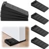 Foydream 8pcs Fermaporta da Pavimento, 4 x 9 x 1,5 CM Nero Ferma Porta da Pavimento Fermaporta Impilabile in Gomma, Cuneo per Pavimenti Ferma Porta da Terra per Tutti i Pavimenti Interni ed Esterni