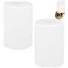 BENECREAT 2 Paralume In Vetro Satinato Bianco, Coperchio In Vetro O Globo di Ricambio per Lampadario, Lampada A Sospensione, Applique e Lampada Da Bagno, 10x15cm