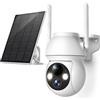 YOTON Telecamere solari di sicurezza all'aperto senza fili 2.4G WiFi, vista 360°, solare/alimentato a pile