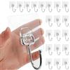 Lamondre 15 ganci grandi autoadesivi per guardaroba, senza fori, per camera da letto, cucina, bagno, parete e soffitto (massimo 15 kg)