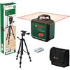 Bosch Livella laser PLL 360-1 con treppiede TT 120 (livella laser autolivellante a 360°, precisione ±0,4 mm/m, raggio d'azione 12 m, funzione di inclinazione, in confezione di cartone)