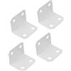 PATIKIL 90° Destra Angolo Staffa, 4pz Carbonio Acciaio L Forma Angolo Brace Piastra per Casa Mobili, Bianco