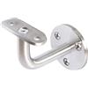 PRIOstahl Supporto per corrimano, supporto da parete, in acciaio inox, 33,7 mm, 3 fori x 2 pezzi