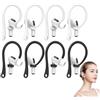 TASSFROO 4 paia di EarHooks, EarHooks, auricolari compatibili, anti-perdita per cuffie Bluetooth, gancio per auricolari sportivi, anti-perdita migliorato, comodo da indossare bianco e nero