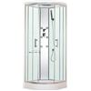 ONDÉE - Cabina doccia idromassaggio MERIDA - Porta scorrevole in vetro - Ugelli quadrati - Profili in alluminio - Kit di montaggio - Scarico 90mm - Mensola - 2 aeratori - Senza tubo - 80x80x226 cm