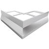 MINUTA PROFILI Angolare Esterno per Profilo gocciolatoio Alluminio Nor Per Balconi e Terrazze 16X16 cm (Grigio metallizzato RAL 9007)
