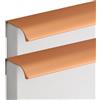 RSWZSFL 2 Pezzi Maniglie Nascoste per Mobili da Cucina Maniglie per Cassetti in Alluminio Maniglie per Armadietti Lega di Alluminio per Armadio Cucina Camera da Letto (Length:500mm,Rose Gold)