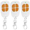 Puiseno AAM0094 - Set di 3 telecomandi per cancello da garage a 4 canali, 433,92 MHz, compatibile con SCS motorizzazione cancello e porta del garage (arancione)