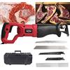 Aocay Sega per Macellaio Professionale, Segaossa Elettrico Sega a Gattuccio Impugnatura Antiscivolo Ammortizzante, 900W/1300W Portatile Sega Ossa, Corsa alternata: 30mm(Color:Red,Size:900W)