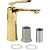 Wodsty Rubinetto miscelatore a cascata per bagno in oro, in ottone, con maniglia singola e valvola in ceramica, acqua fredda e calda