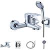 Lecreatekit Valvola miscelatrice per doccia, rubinetto da bagno a 3 vie nascosto, miscelatore per scaldabagno per vasca da bagno, set soffione doccia con controllo della temperatura (B)