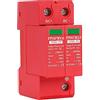 TAXNELE DC ScaricatorE di Sovrattensione Protezione Installazione su guida 2P DC SPD Protezione contro i fulmini fotovoltaici Dispositivo protezione contro sovratensioni a bassa tensione 40KA ((DC 600V)