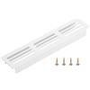 PATIKIL Copertura Per Presa D'Aria Porta 30mm x 150mm (Dimensioni Esterne) Griglia Di Ventilazione A Lamelle In Alluminio Rettangolare Per Zoccolo Con Viti Di Montaggio, Bianco