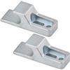 Cartongesso fai da te Clips a Gancio Lega di Zinco per Meccanismo Push Pull Botole Ispezione, Clip Metallica Mini Latch 35x11mm Anticorrosione, Telaio Anta Cartongesso Sportelli - Pz. 2