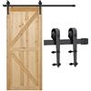 Yaheetech Porte Scorrevoli Interne Esterne Binario per Porta Anta Scorrevole 6ft/183 cm Kit Anta Singola in Legno da Parete in Metallo Portata 100 kg