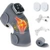 Ixdregan Massaggiatore per ginocchia senza fili - sollievo da dolori articolari con touch screen, 3 modalità di massaggio, 9 livelli di vibrazione, 5 livelli di calore; ginocchiera con cuscinetti EMS per