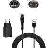 Vmoomax Alimentatore USB 5 V per rasoio Philips OneBlade & Bodygroom, con cavo di ricarica da 1,5 m QP2824 QP2734 QP2724 QP2834 QP1924 QP4631 MG7930 MG7962 S5887 S5889 BG30 27 trimmer