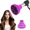 Cutiolly Diffusore Silicone Universale,Diffusore Capelli Ricci,Diffusore Portatile Capelli Ricci,Diffusore Capelli Ricci Universale in Silicone,Diffusore Pieghevole Capelli Ricci (viola)