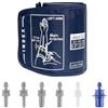 KRENIE Polsino per pressione sanguigna extra large, universale, XL (22-52 cm), compatibile con la maggior parte dei monitor BP per adulti con braccia grandi, donne e uomini, 6 connettori (polsino BP incluso