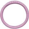 S SUMEX SUMEX- Copri-Volante in Pelle, Colore: Rosa, con Diamanti Argento