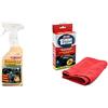 Ma-Fra, Trattamento 3in1 Plastiche, Pulisce, Ravviva e Protegge le Parti Interne dell'Auto, Creando una Barriera Anti Raggi UV, Formato 500ml & 1Shine Interni, Panno in Microfibra per Interni