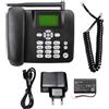 Garosa telefono fisso cordless 2G con supporto SIM card GSM 850/900/1800/1900MHz, antenna, radio, sveglia, SMS - per ufficio, casa e call center