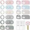 SODIAL 2X(Set di Copritasti: 50 Pezzi di Copritasti, Etichette con Etichette, Copr9229