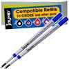 Jaymo Ricambio per Cross Slim 8783 - Misura 102 mm di lunghezza - Ricarica per penna a sfera - 2 blu