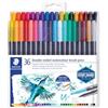 Staedtler - Set 36 Pennarelli Doppia Punta per Effetto Acquerello, Pennarelli Punta Fine e Punta Pennello Flessibile - Pennarelli Acquerellabili Brush Pen e Penne Colorate per Disegno e Calligrafia
