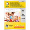 MR.R 135gsm/m² fogli A4x50 carta fotografica lucida autoadesiva carta lucida etichette bianche lucide per stampe adesivi stampabili di qualità fotografica autoadesivi