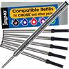 Jaymo Ricambio per Cross Selectip 8523 - Misure 111 mm di lunghezza - Ricarica per penna a sfera gel - 6 nero