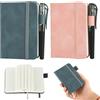 HOCUCHELAND 2 Pezzi Taccuino Tascabile, Portabile A7 Quadernino Piccolo con 100 Pagine, Taccuino con Penna e Banda di Chiusura Elastica, Block Notes Piccoli per Uomo Donna (Blu Scuro, Rosa)