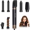 Journeyside Spazzola ad Aria Calda 5in1,Asciugacapelli ad Alta Velocità,1400W Airstyler Asciugacapelli Ioni,Spazzola per Capelli Multi con 3 Temperature&3 Velocità per Asciugare,Volumizzare,Lisciare
