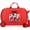Disney Joumma Bags - Valigia per bambini realizzata in ABS, materiale rigido e leggero, ruote doppie, chiusura a combinazione laterale, motivo: Topolino Minnie e ro, Corsa (RACING), Talla única